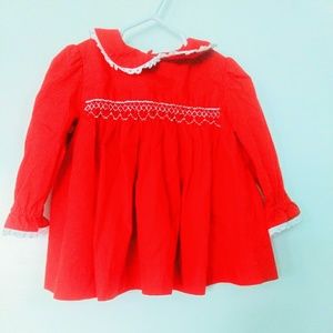 Vintage Hamdmade 1980s Baby Girl Dress